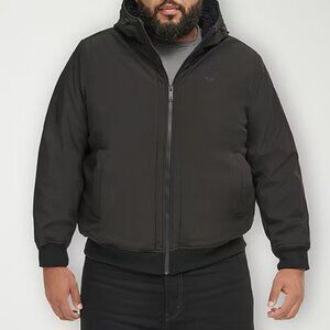 NEW Dockers Mens Sherpa Lined Wind Resistant Hooded Jacket TALL XLT